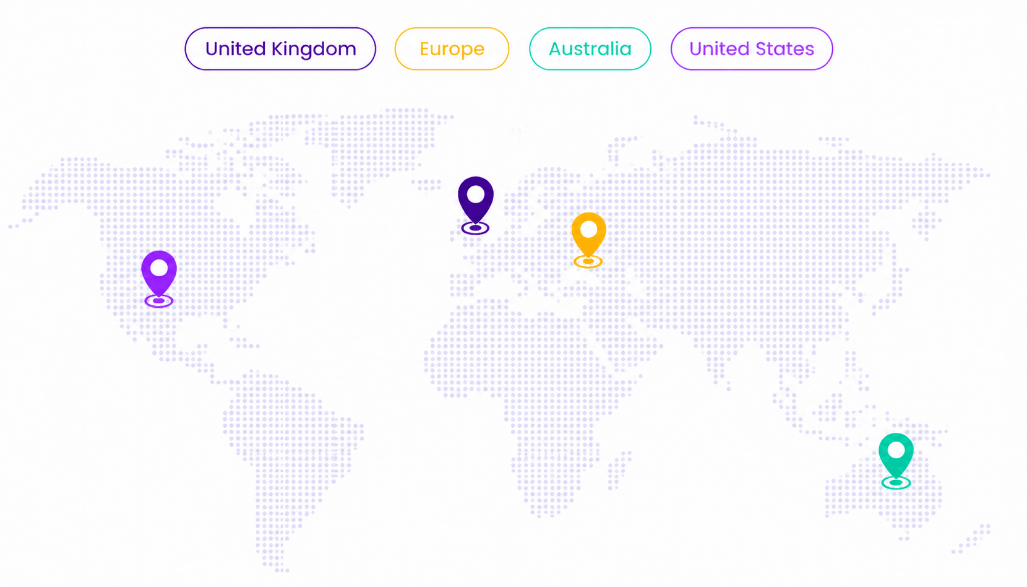Elovate global fulfilment map